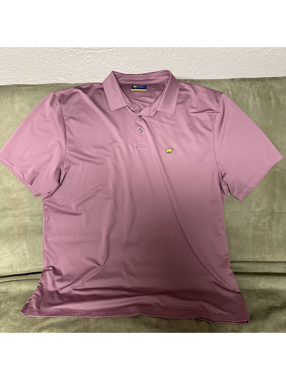 Jack Nicklaus Mens Golden Bear Golf Polo Shirts XXL Pink Preppy Country Club